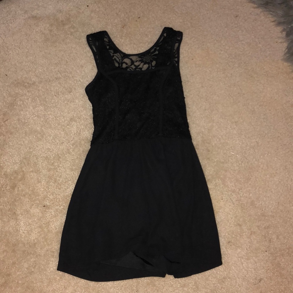 Formal Black Lace Romper